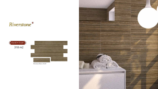 LOSA CERAMICA ESPAÑOLA RIVERSTONE BROWN 10 X 40  (PRECIO POR CAJA)