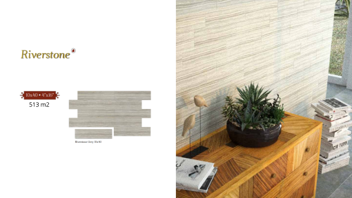 LOSA CERAMICA ESPAÑOLA RIVERSTONE GREY 10 X 40  (PRECIO POR CAJA)