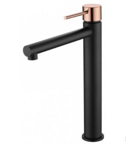 MONOMANDO  LAVABO ALTOS MILOS STICK NEGRO ORO ROSA BDYS045-3NOR